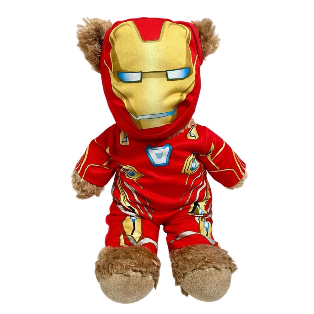 Build A Bear Brown Teddy Bear Plush w Marvel Iron Man Outfit BAB 16 in